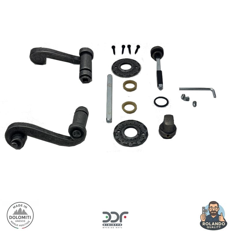 Maniglia con rosetta e bocchetta in Ferro - Thumbnail 3